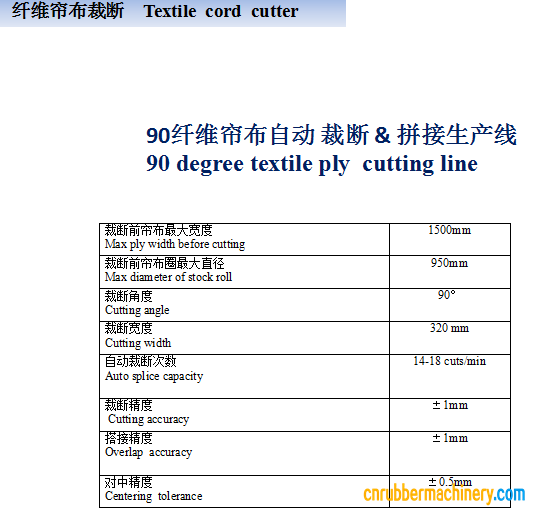 桂林中昊90纤维帘布自动裁断&拼接生产线